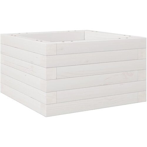  Vrtna sadilica bijela 40 x 40 x 23 cm od masivne borovine Slike
