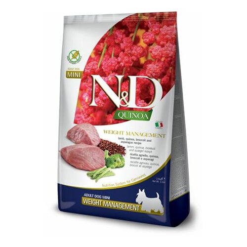 Farmina hrana za pse N&D Quinoa - Weight Managment Lamb MINI 2.5kg Slike