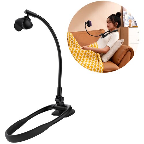 Baseus Univerzalno ovratno stojalo za telefon ComfortJoy Series, črno, (21831500) Slike