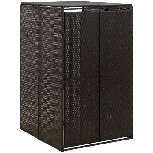 vidaXL Spremište za kantu za smeće crno 70 x 80 x 117 cm od poliratana Cijene