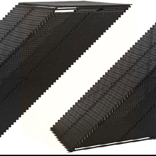 VidaXL Spremi&amp;scaron;te za kantu za smeće crno 70 x 80 x 117 cm od poliratana Slike