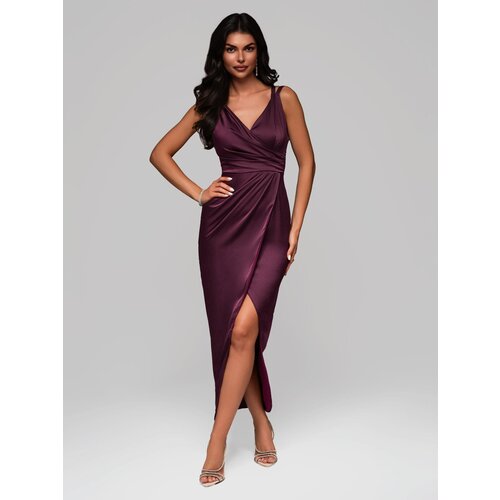 Edoti Women's midi dress with slim straps and a sweetheart neckline LIDIA DL Cene