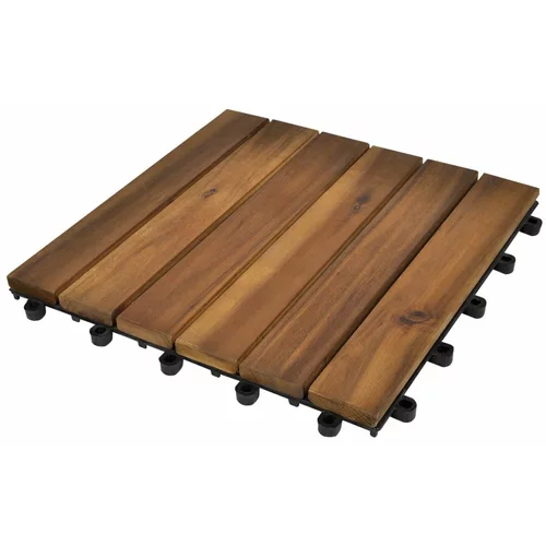 30-dijelni set pločica za trijem s okomitim uzorkom 30 x 30 cm bagrem