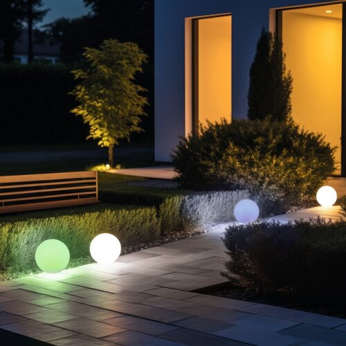 Tri O LED solarna zunanja svetilka (vi&amp;scaron;ina 28 cm) Melo &amp;ndash; Slike