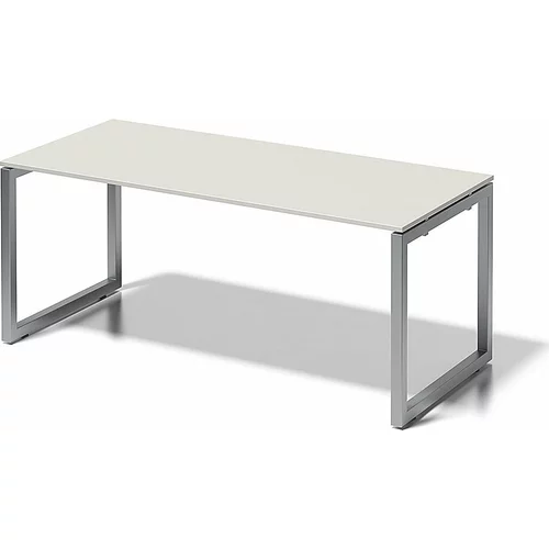 BISLEY Pisalna miza CITO, O-ogrodje, VxŠxG 740 x 1800 x 800 mm, srebrno ogrodje, sivo bela plošča