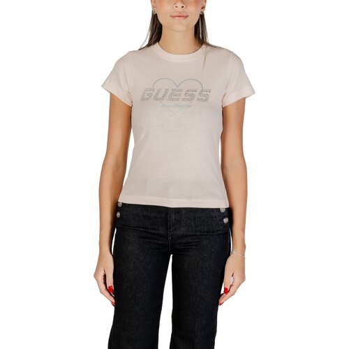 Guess Majice s kratkimi rokavi NARCISO CN T-SHIRT V5GI10 K9RM1 Rožnata Slike