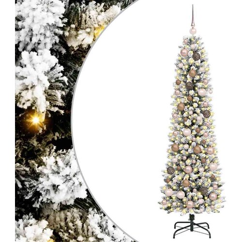 VidaXL Umjetno božićno drvce Bijelo 180 cm PVC i Metal i Plastika Slike
