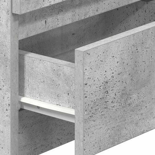  Noćni ormarići 2 kom s 2 ladice betonsko sive boje 40x33x60 cm Slike
