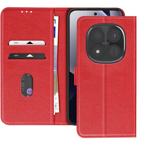 AVIZAR Denarnica etui Xiaomi Redmi Note 15 Pro Plus 5G Chesterfield Funkcija stojala, Rdeča, (5000190312) Cene