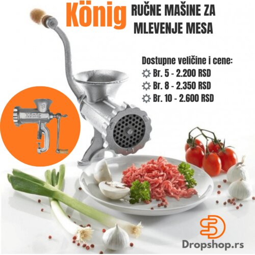K&amp;ouml;nig Ručna ma&amp;scaron;ina za mlevenje mesa 5 Slike