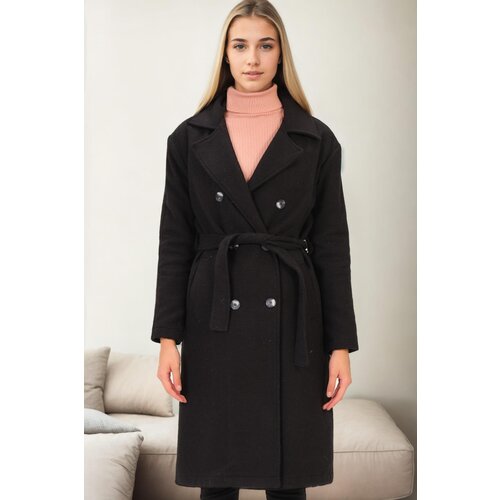 Dewberry Z6765 WOMEN'S COAT-BLACK-2 Slike