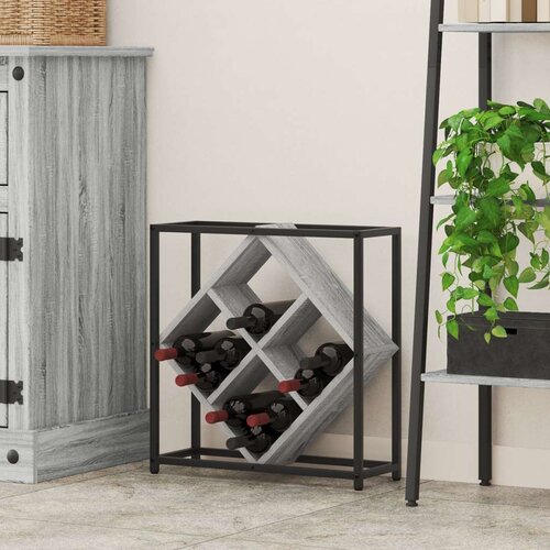  Rack za vino Sivi Sonoma Iverica Mali Pravokutni Moderni Cijene