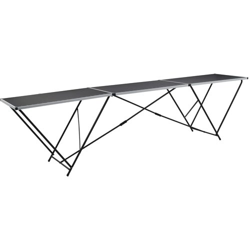 The Living Store Zložljiva tapetni&amp;scaron;ka miza MDF in aluminij 300x60x78 cm - Tapetni&amp;scaron;ka Miza, (21420544) Slike