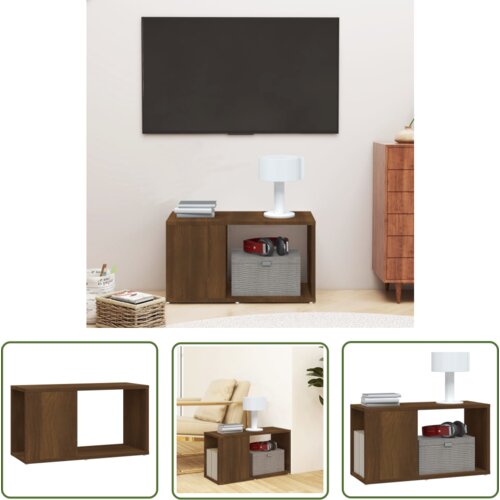 The Living Store TV omarica rjav hrast 60x24x32 cm inženirski les - TV Omarica, (21738344) Cene