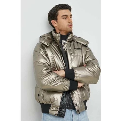 Karl Lagerfeld Dvostranska jakna moška, zlata barva