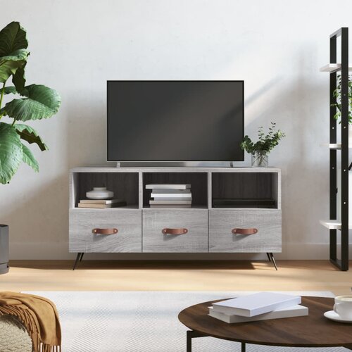 The Living Store TV omarica siva sonoma 102x36x50 cm inženirski les - TV Omarica, (21434405) Slike
