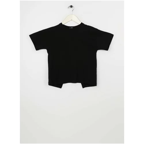Koton Plain Black Girls T-shirt 3skg10123ak