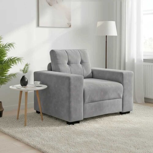 SOFA fotelja svijetlosiva 100x78x80 cm bar&amp;scaron;un - Svjetlosiva 1 100 cm Slike