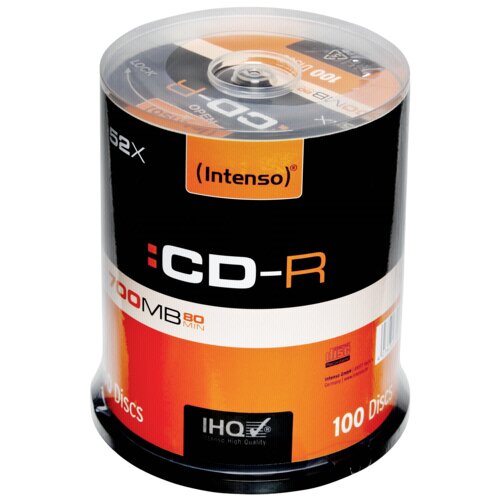 Intenso CD-R 700MB (80 min.) pak. 100 komada Cake Box - CD-R700MB/100Cake, Crni Cijene