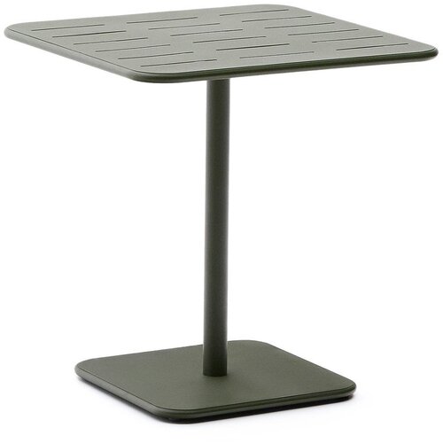 Kave Home Jeklena vrtna miza 70x70 cm Brai &ndash; Cene