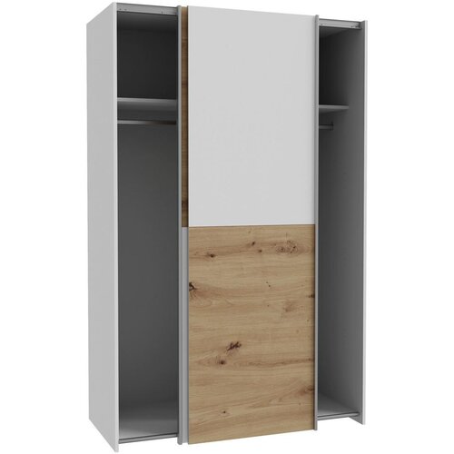 M&amp;ouml;max omara z drsnimi vrati ohio new, bela, hrast, &amp;scaron;. 120 cm Slike