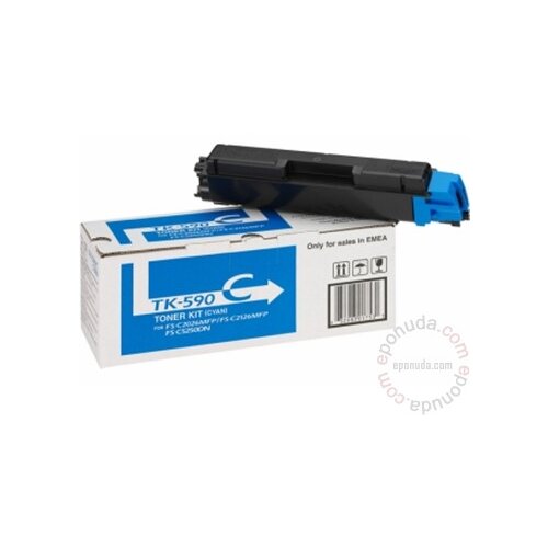 Kyocera TK-590C Cyan, originalen toner Slike