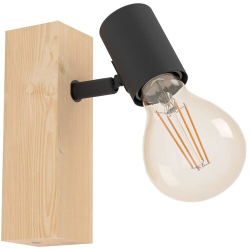 Eglo Crna/u prirodnoj boji zidna lampa TOWNSHEND 3 – Cijene