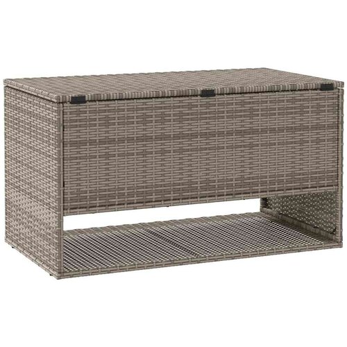  Vanjska kutija za jastuke siva 100x55x55 5 cm poli ratan - Siva Slike