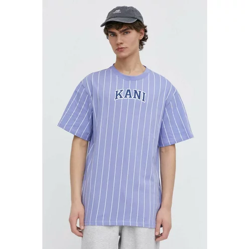 Karl Kani Pamučna majica za muškarce, boja: ljubičasta, s uzorkom