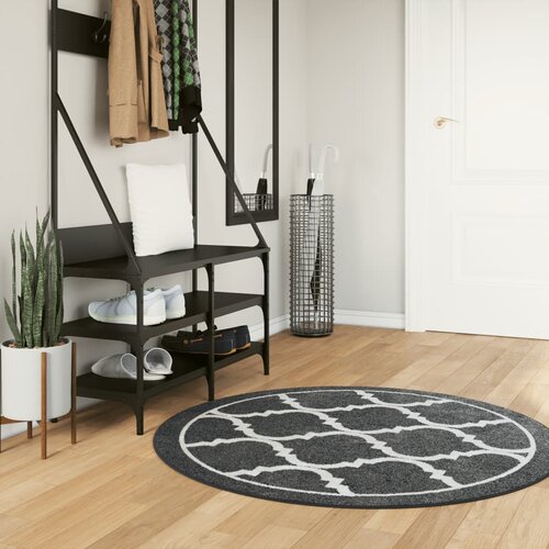 vidaXL Perivi tepih crno-bijeli Ø 120 cm protuklizni Cijene