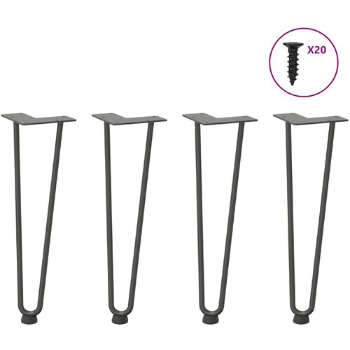  Noge s ukosnicama za stolić za kavu 4 kom. antracit 42 cm puni čelik Cene