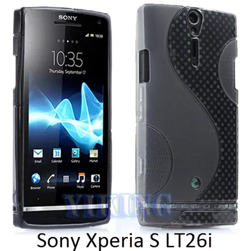  Gumijasti / gel etui S-Line za Sony Xperia S LT26i - sivi