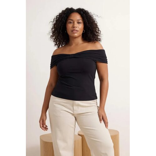 Trendyol ženska bluza Tbbss26Af00084, crna Cene