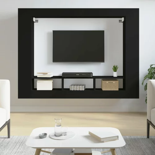 vidaXL TV omarica črna 152x22x113 cm inženirski les