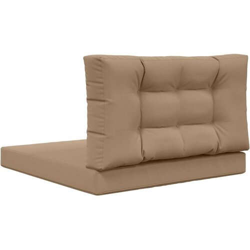  Jastuk za vanjsku sofU 2 pcs Sivo-smeđa Poliester - Sivo-smeđa 80 x 80 cm 1x sjedalo +1x naslon (3D s bartagom) Slike
