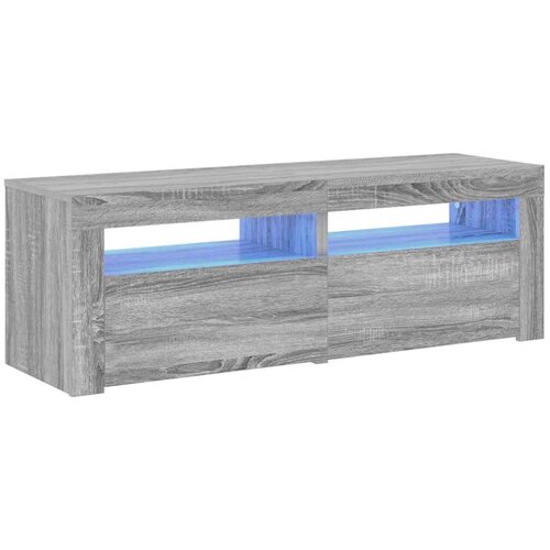  ormarić s LED svjetlima boja hrasta sonome 120 x 35 x 40 cm Slike