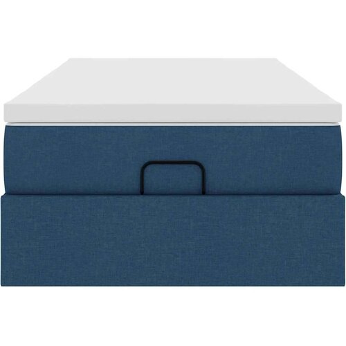 VidaXL otomanski okvir kreveta s madraca plavi 90x200cm od tkanine Slike