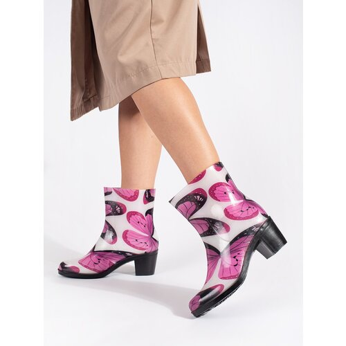 Shelvt Butterfly wellingtons with heels Cene