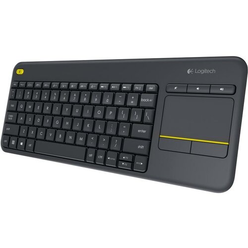 Logitech K400 Plus Touch Bežična tastatura, YU, AA, Crna Slike