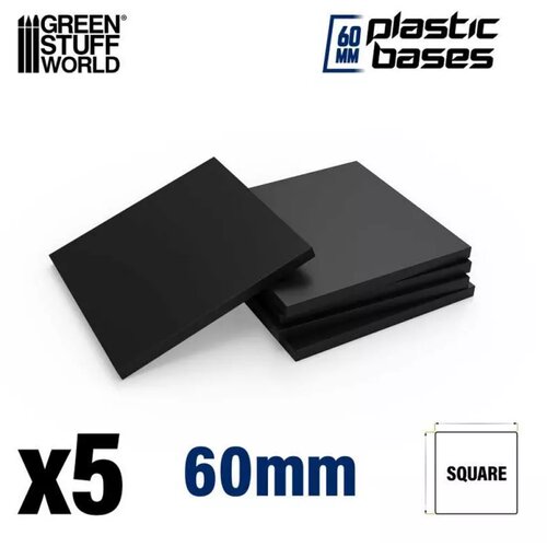 Green Stuff World plastic square base 60mm - PACKx5 Cene
