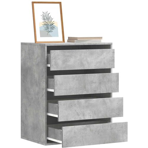  Kutna komoda s ladicama siva boja betona 60x41x76 cm drveni Cijene