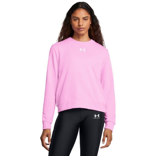 Under Armour women‘s sweatshirt Rival Terry Crew Pink Cene