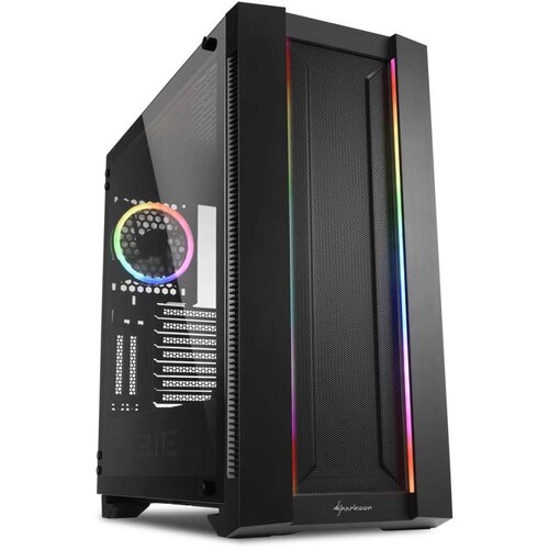 Sharkoon ELITE SHARK CA20 0M RGB fullATX okno gaming črno ohi&amp;scaron;je, (663928) Slike