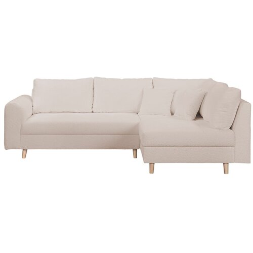 Ropez Bež kutna garnitura od bouclé tkanine (s desnim kutom) Ariella – Cijene