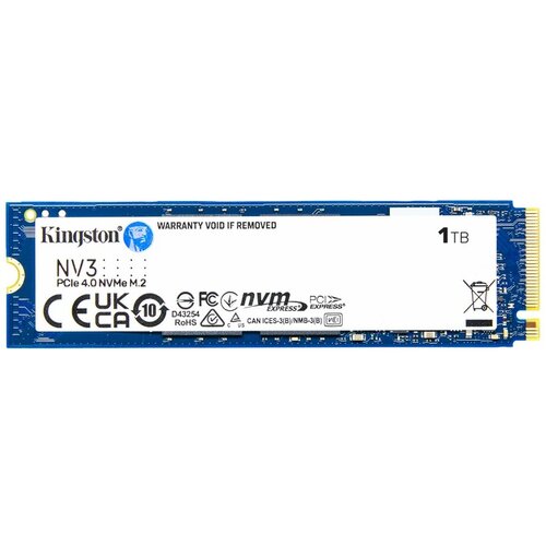Kingston SSD 1TB NV3 NVMe PCIe Gen 4.0x4RW 6000/4000MBs Slike