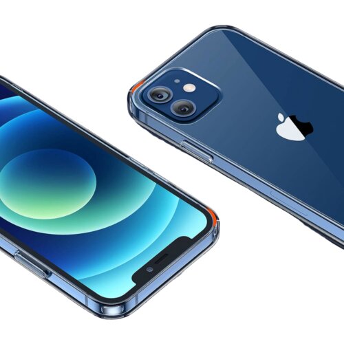 NIKCORP Etui za iPhone 12 / 12 Pro, za&amp;scaron;čitni ovitek s protiudarno za&amp;scaron;čito, ojačani robovi, prozoren polikarbonat, Crystal Clear, (5000139230) Slike