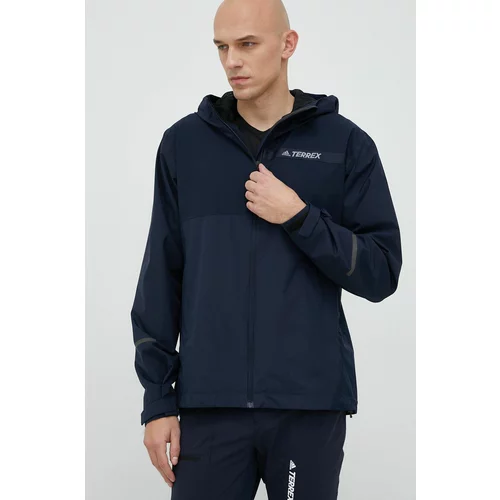 adidas Terrex Vodoodporna jakna Multi moška, mornarsko modra barva