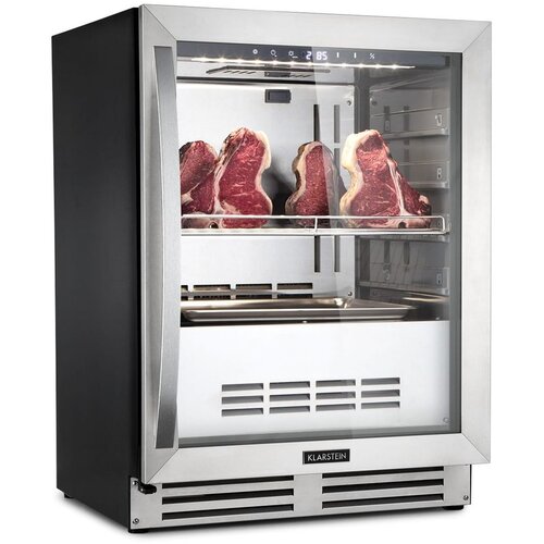 Klarstein Steakhouse Pro, hladilnik za meso, 1 območje, 98 l, 1 - 25 °C, na dotik, nerjaveče jeklo Cene