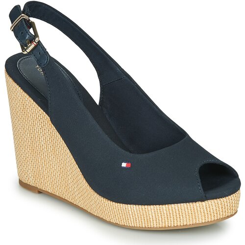 Tommy Hilfiger Sandali &amp;amp; Odprti čevlji ICONIC ELENA SLING BACK WEDGE Modra Slike