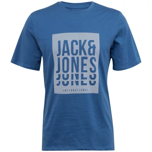 Jack & Jones Majica 'FLINT' crno plava / bijela